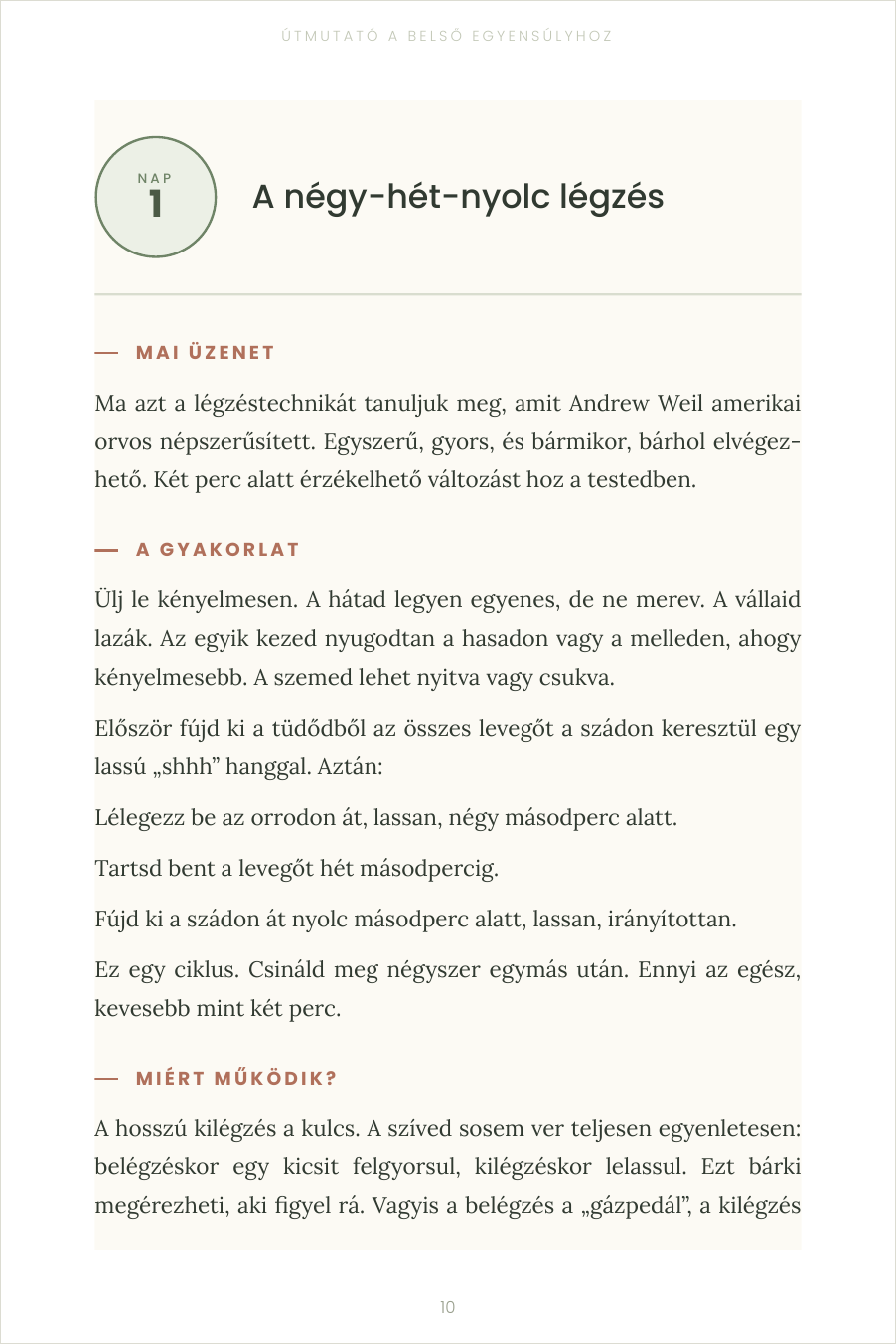 Napi gyakorlatok